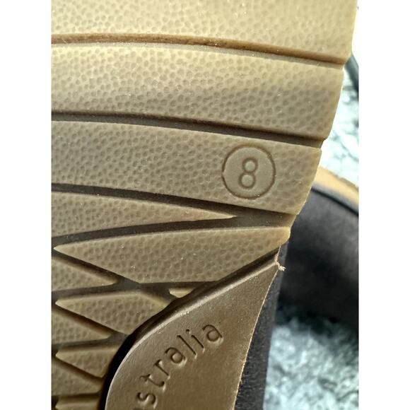 EMU Australia Booties Sherpa Lined Size 8 Brown Shimmer Zip Up - Picture 8 of 9